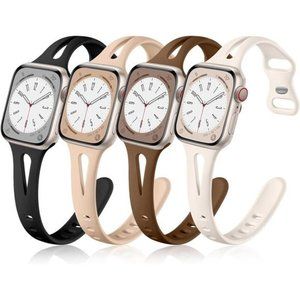 NEW Set of 4 Silicone Apple Watch Bands